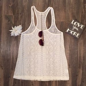 🌼Aerie🌼 size: S ivory/cream lace racerback tank